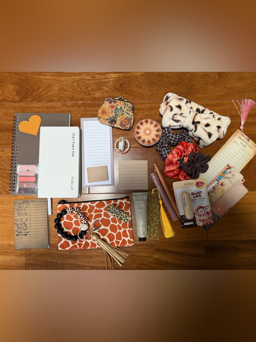 Animal Print Bookish Bundle - Neutral & Brown Desk Accessories Bundle